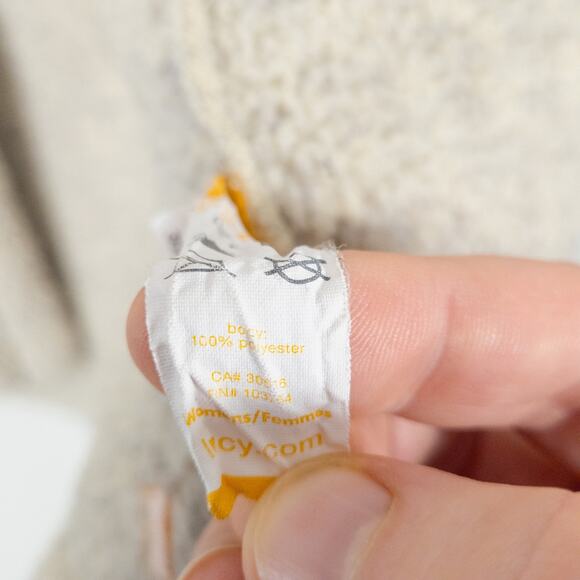 Lucy Faux Shearling Vest Gray Asymmetrical Open Front Size XL Minimalist - Picture 9 of 10